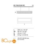 Подвесной светильник Masiero Impero & Deco VE 760/S26 RC Cut - Схема