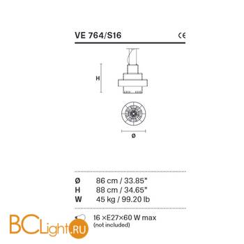Подвесной светильник Masiero Impero & Deco VE 764/S16 Cut - Схема