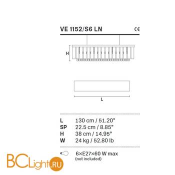 Подвесной светильник Masiero Impero & Deco VE 1152/S6 LN - Схема