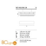 Подвесной светильник Masiero Impero & Deco VE 1152/S6 LN - Схема