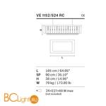 Подвесной светильник Masiero Impero & Deco VE 1152/S24 RC - Схема