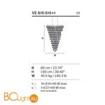 Подвесной светильник Masiero Impero & Deco VE 810/S15+1 SW - Схема