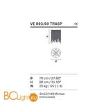 Подвесной светильник Masiero Impero & Deco VE 893 S9 TRASP Cut - Схема