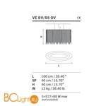 Подвесной светильник Masiero Impero & Deco VE 811/S5 OV Cut - Схема