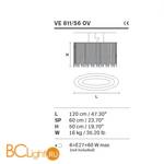 Подвесной светильник Masiero Impero & Deco VE 811/S6 OV Cut - Схема