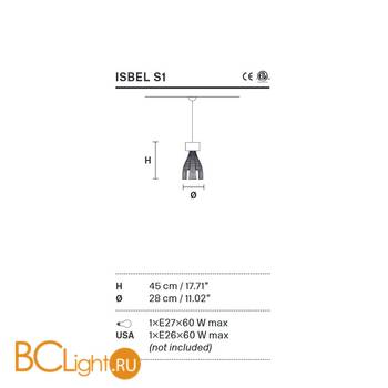 Подвесной светильник Masiero Isbel S1 G07 - Схема