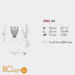 Настенный светильник Masiero Isbel A3 G07 - Схема