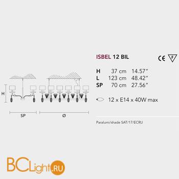 Люстра Masiero Isbel 12 BIL G07 - Схема