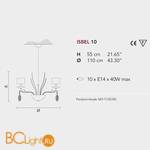 Люстра Masiero Isbel 10 G07 - Схема