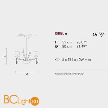Люстра Masiero Isbel 6 G07 - Схема