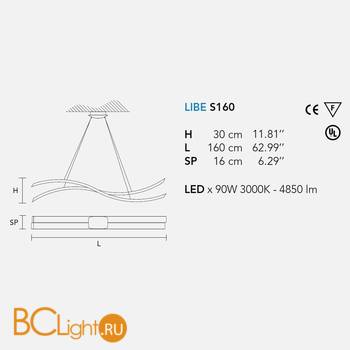 Подвесной светильник Masiero Libe S160 W03 - Схема