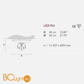 Потолочный светильник Masiero Lizzi PL3 V13 - Схема