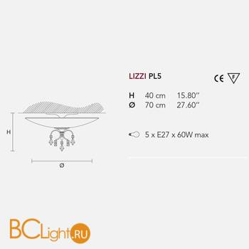 Потолочный светильник Masiero Lizzi PL5 V13 - Схема