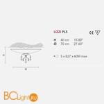 Потолочный светильник Masiero Lizzi PL5 V13 - Схема