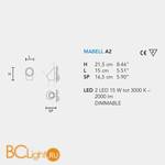 Настенный светильник Masiero Eclettica Mabell A2 V95 - Схема
