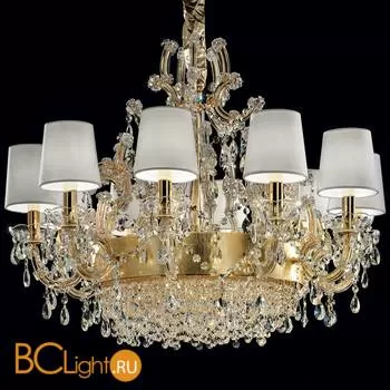 Люстра Masiero Maria Teresa VE 923/13 MT CUT CRYSTAL COT/12/WH gold