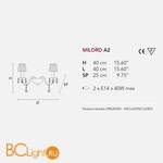 Бра Masiero Milord A2 VV Black / ORG/12/BK - Схема