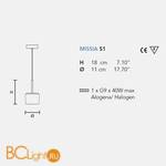 Подвесной светильник Masiero Missia S1 P06 / WH-M - Схема