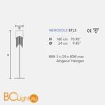 Торшер Masiero Nerosole STL3 BRONZO - Схема