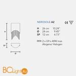 Настенный светильник Masiero Nerosole A2 WH - Схема