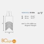 Подвесной светильник Masiero Nerosole S5 BRONZO - Схема