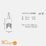 Подвесной светильник Masiero Nerosole S3 24 BRONZO - Схема