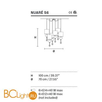 Подвесной светильник Masiero Nuaré S6 G08 - Схема