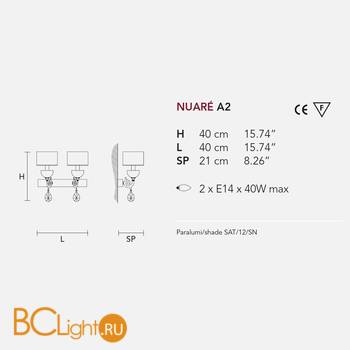 Бра Masiero Nuare A2 /G08/ SAT/12/SN - Схема