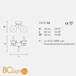 Бра Masiero Oblio A2 NE - Схема