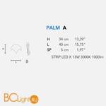 Настенный светильник Masiero PALM A40 F01 - Схема