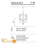 Люстра Masiero Papilio S3 P V64 - Схема