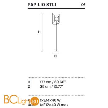 Торшер Masiero Papilio STL1 V91 - Схема