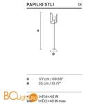 Торшер Masiero Papilio STL1 V91 - Схема