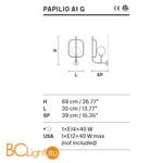 Настольная лампа Masiero Papilio TL1 V91 - Схема