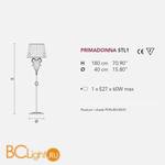 Торшер Masiero Primadonna STL1 G01 / PON/40/IV - Схема
