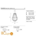 Подвесной светильник Masiero Raqam M1 BASIC BATCH - MODULO 3 X 10 G04 - Схема
