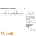 Подвесной светильник Masiero Raqam N2 BASIC BATCH C16 - MODULO 6 X 16 CH TR - Схема