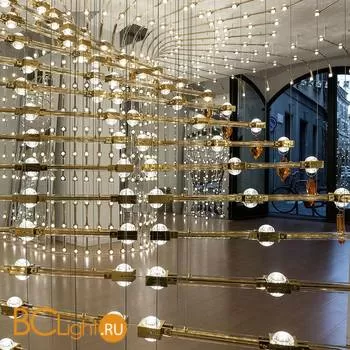 Подвесной светильник Masiero Raqam P5 BASIC BATCH A – MODULO 7 × 48 Gold