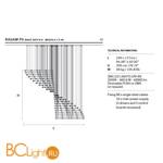 Подвесной светильник Masiero Raqam P5 BASIC BATCH A – MODULO 7 × 48 Gold - Схема