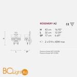 Бра Masiero Rosemery A2 /V13/ SAT/12/WH - Схема