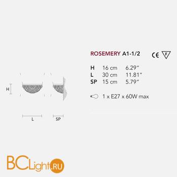 Настенный светильник Masiero Rosemery A1-2 /V97 - Схема