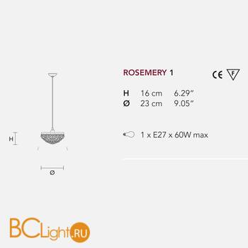 Подвесной светильник Masiero Rosemery 1 /V13 - Схема