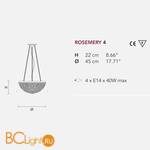 Подвесной светильник Masiero Rosemery 4 /V13 - Схема