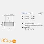 Подвесной светильник Masiero Round S2 70 - Схема