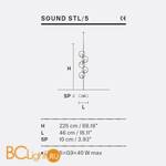 Торшер подвесной Masiero Sound SOUND STL5 G12 STANDARD LIGHTING - Схема