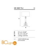 Настольная лампа Masiero Table lamps VE 1087/TL1 G20 SAT/BK - Схема