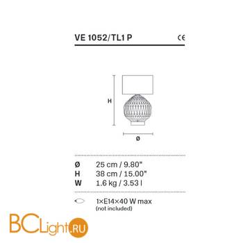 Настольная лампа Masiero VE 1052 TL1 P - Схема