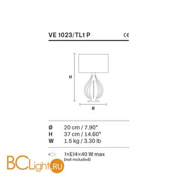 Настольная лампа Masiero VE 1023 TL1 P - Схема