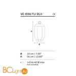Настольный светильник Masiero VE 1056 TL1 BLU - Схема
