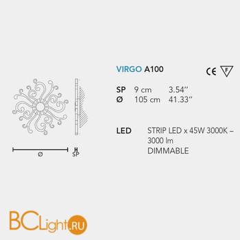 Настенный светильник Masiero Eclettica Virgo A100 V95 - Схема